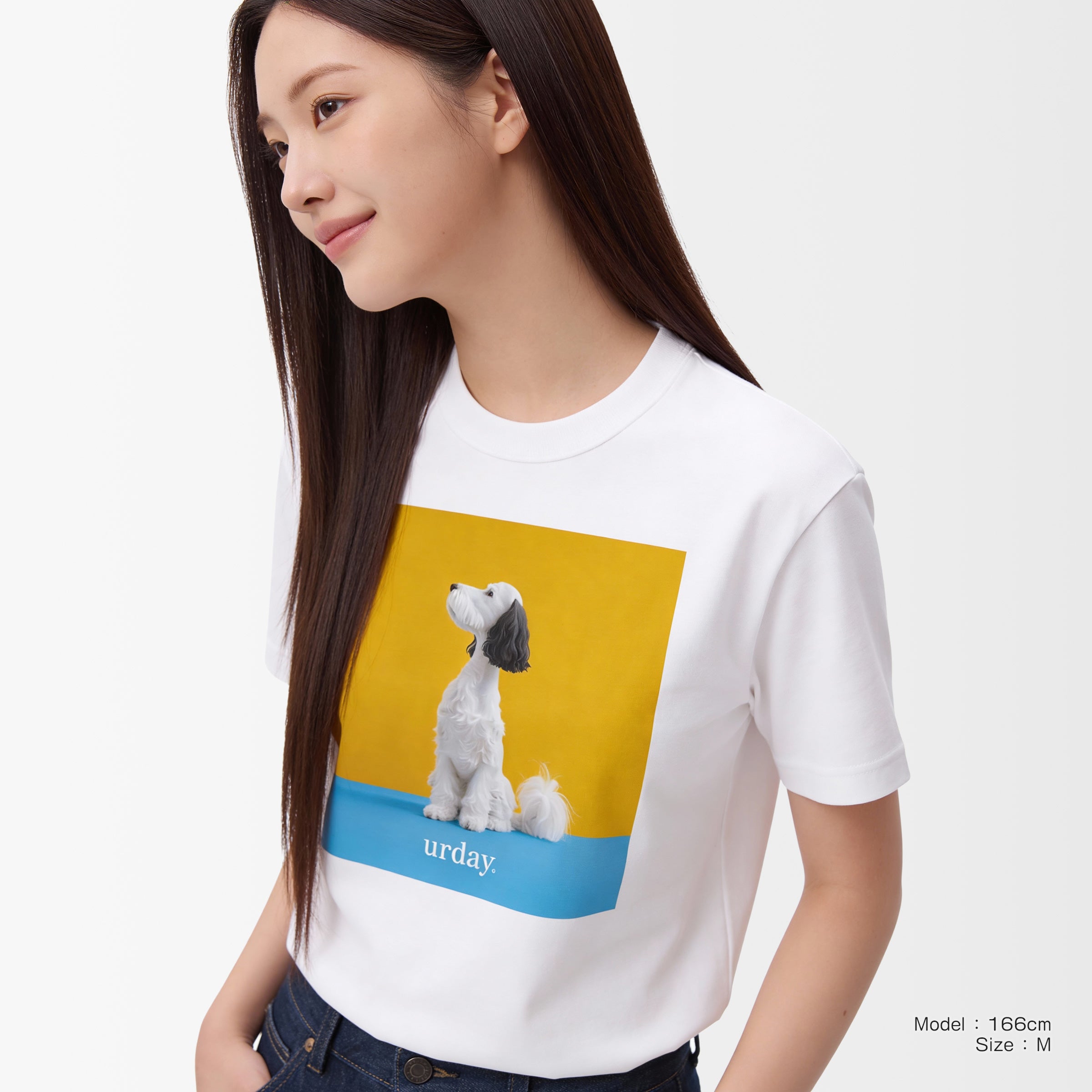 予約：urday【Animal／White Dog／YB】フォトTシャツ（4406976