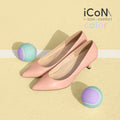 30%OFF：iCoN COLORS：ポインテッドトゥ エナメル パンプス（C57171）コーラル/mamian（マミアン）