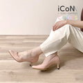 30%OFF：iCoN COLORS：ポインテッドトゥ エナメル パンプス（C57171）コーラル/mamian（マミアン）