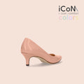30%OFF：iCoN COLORS：ポインテッドトゥ エナメル パンプス（C57171）コーラル/mamian（マミアン）