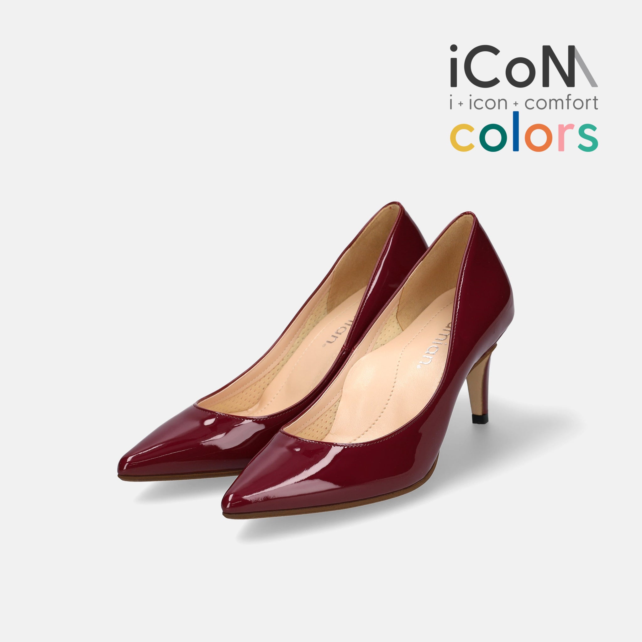 30%OFF：iCoN COLORS：ポインテッドトゥ エナメル パンプス（C76531