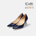30%OFF：iCoN COLORS：ポインテッドトゥ エナメル パンプス（C76531）クラシックネイビー/mamian（マミアン）