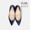30%OFF：iCoN COLORS：ポインテッドトゥ エナメル パンプス（C76531）クラシックネイビー/mamian（マミアン）
