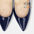 30%OFF：iCoN COLORS：ポインテッドトゥ エナメル パンプス（C76531）クラシックネイビー/mamian（マミアン）