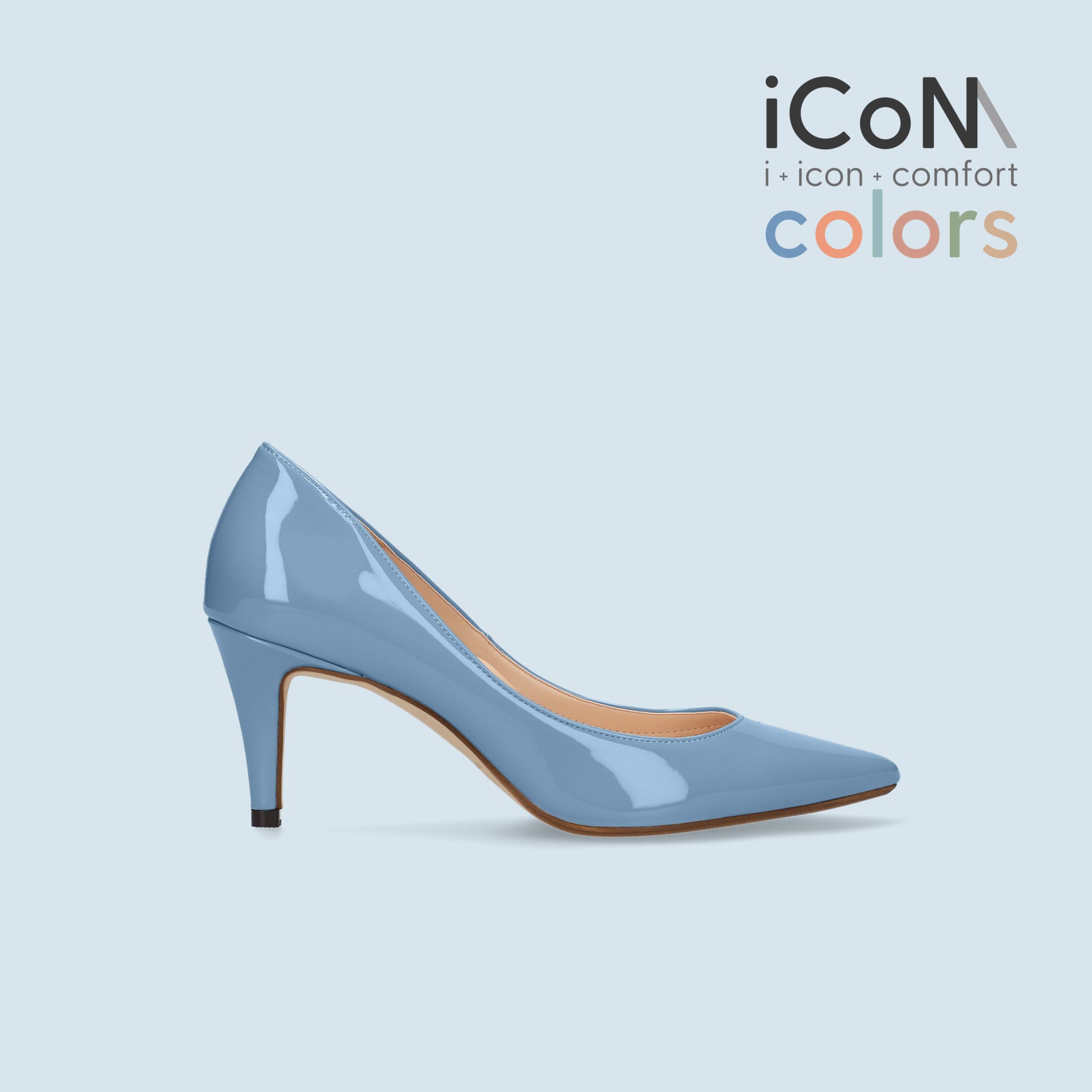 30%OFF：iCoN COLORS：ポインテッドトゥ エナメル パンプス（C76531