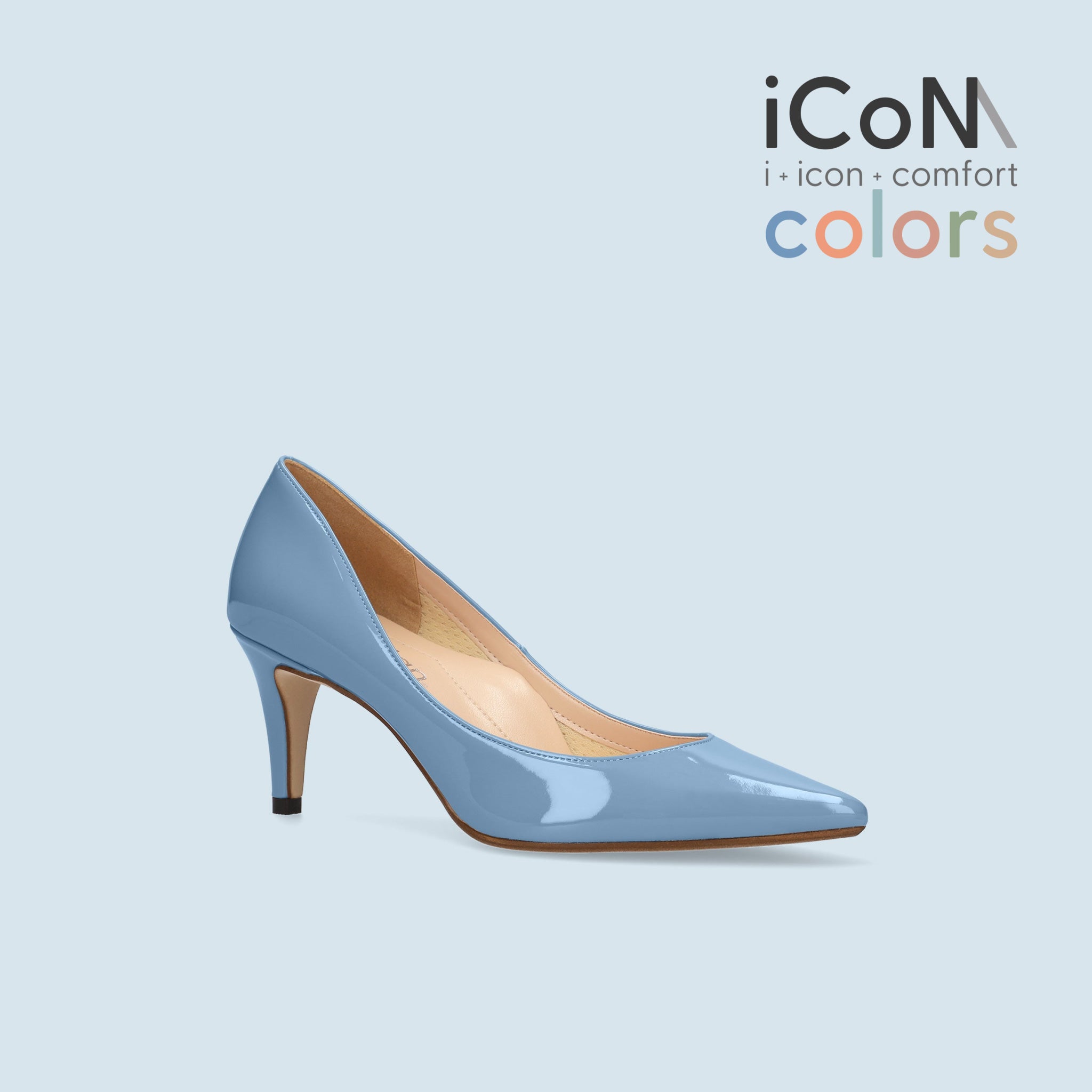 30%OFF：iCoN COLORS：ポインテッドトゥ エナメル パンプス（C76531
