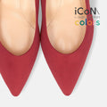 30%OFF：iCoN COLORS：ポインテッドトゥ スエード パンプス（C57172）ボルドーS/mamian（マミアン）