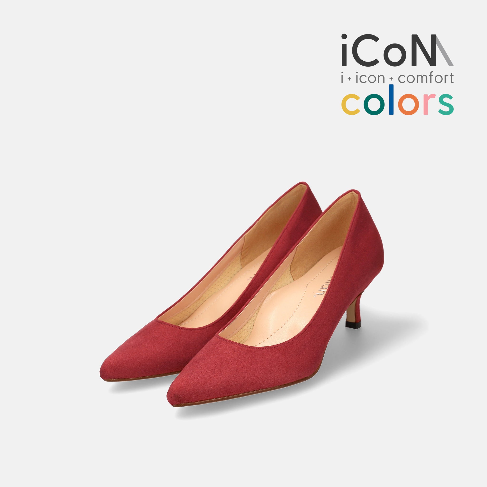 30%OFF：iCoN COLORS：ポインテッドトゥ スエード パンプス（C57172