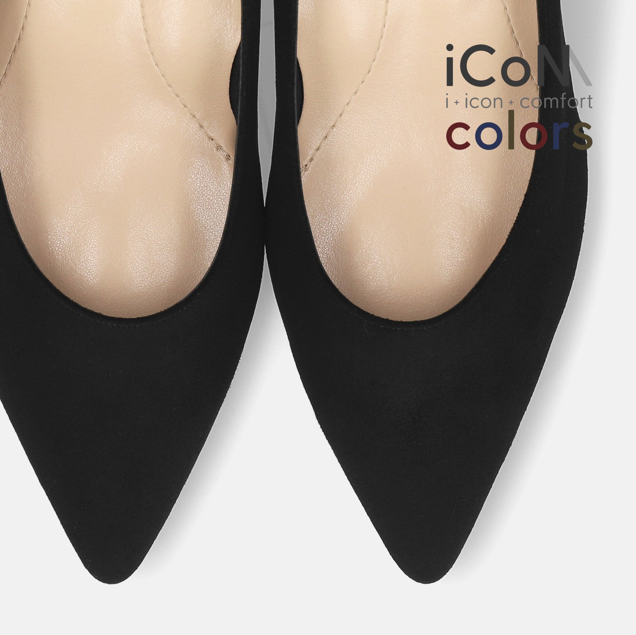 30%OFF：iCoN COLORS：ポインテッドトゥ スエード パンプス（C57172