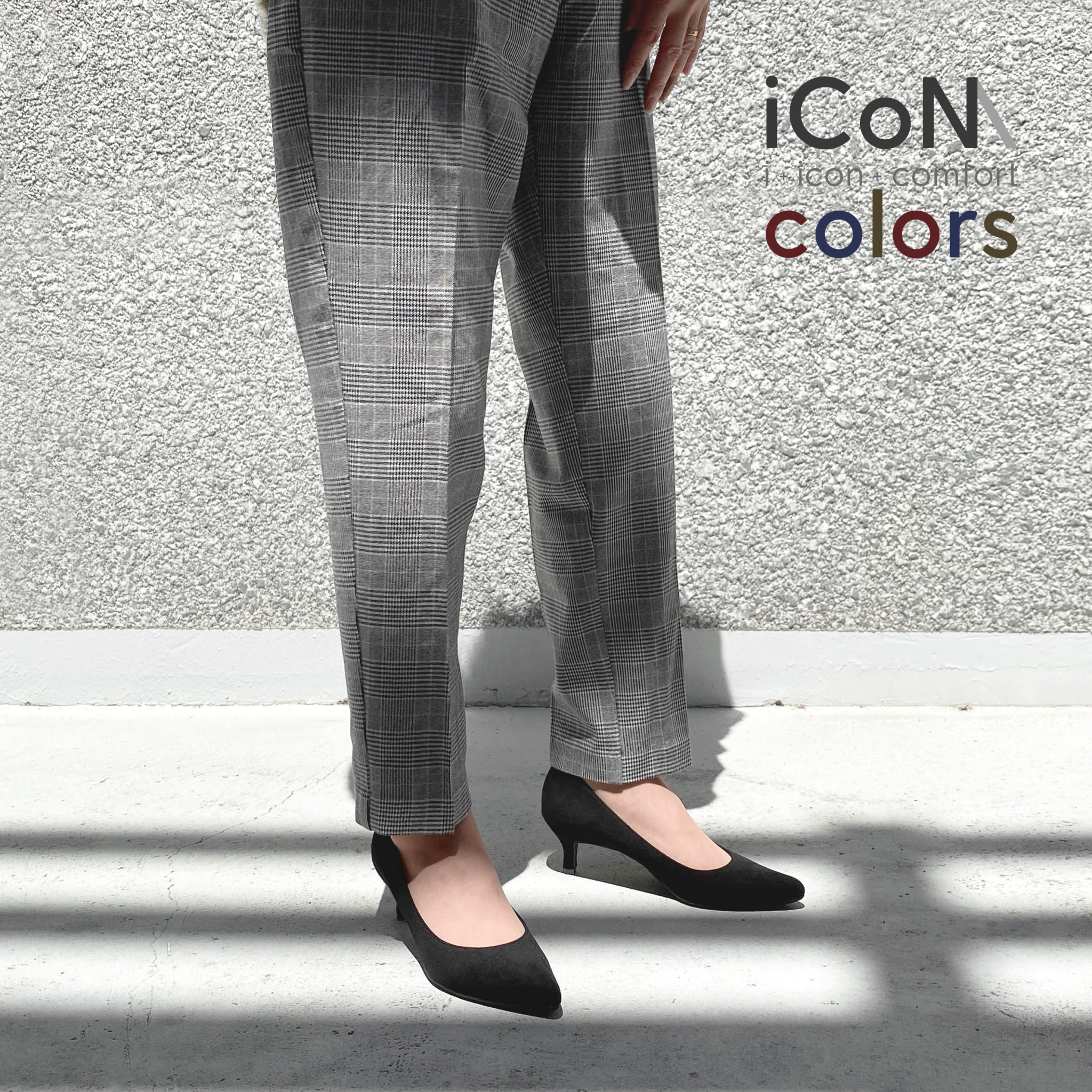 30%OFF：iCoN COLORS：ポインテッドトゥ スエード パンプス（C57172