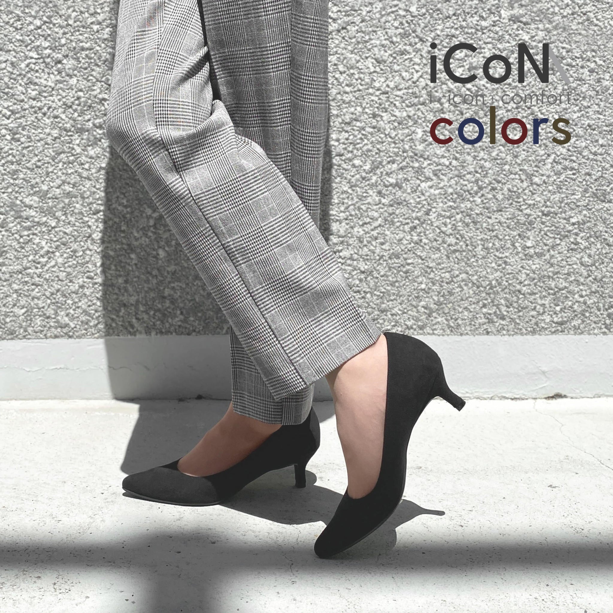 30%OFF：iCoN COLORS：ポインテッドトゥ スエード パンプス（C57172