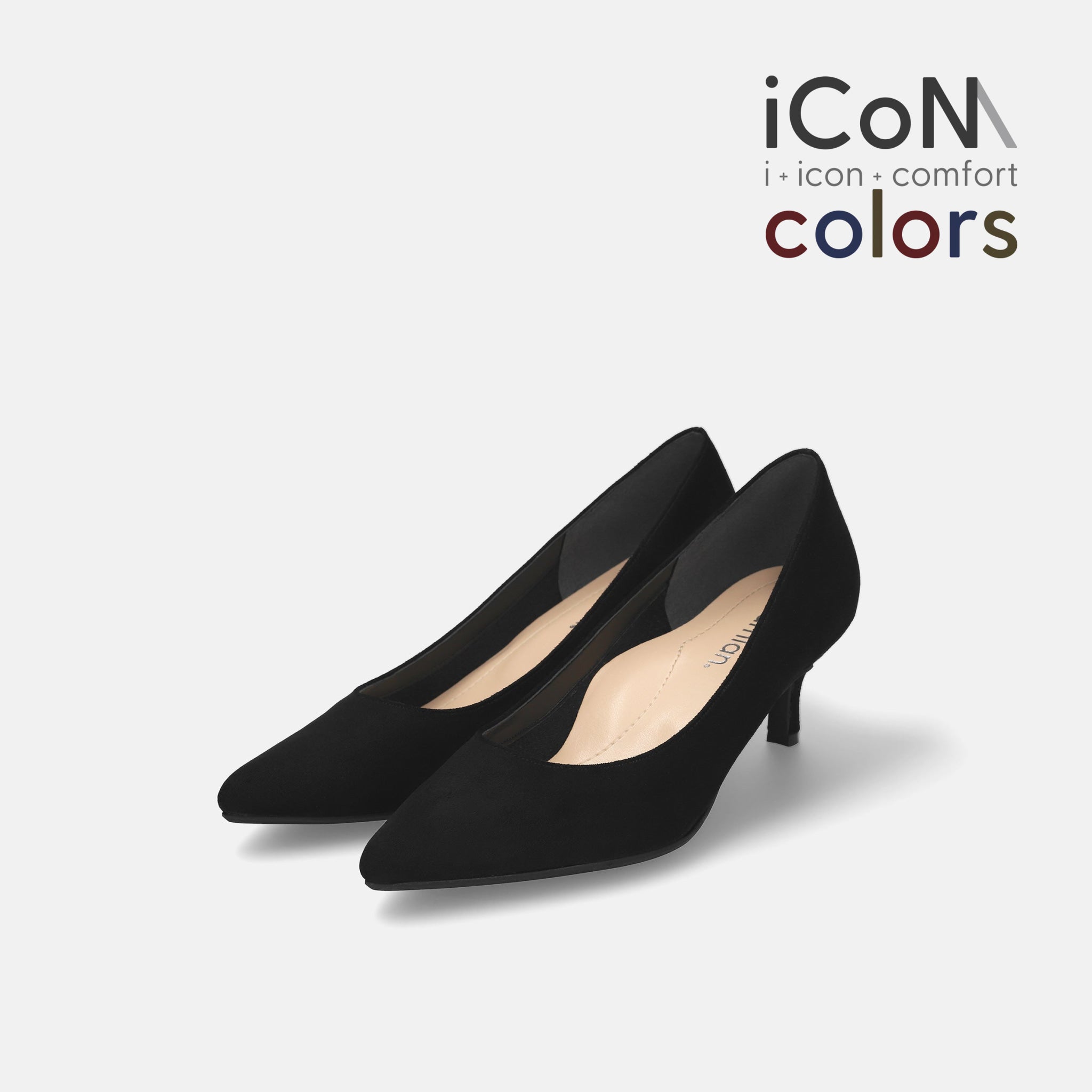30%OFF：iCoN COLORS：ポインテッドトゥ スエード パンプス（C57172