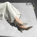 30%OFF：iCoN COLORS：ポインテッドトゥ スエード パンプス（C57172）グレージュS/mamian（マミアン）