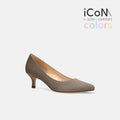 30%OFF：iCoN COLORS：ポインテッドトゥ スエード パンプス（C57172）グレージュS/mamian（マミアン）
