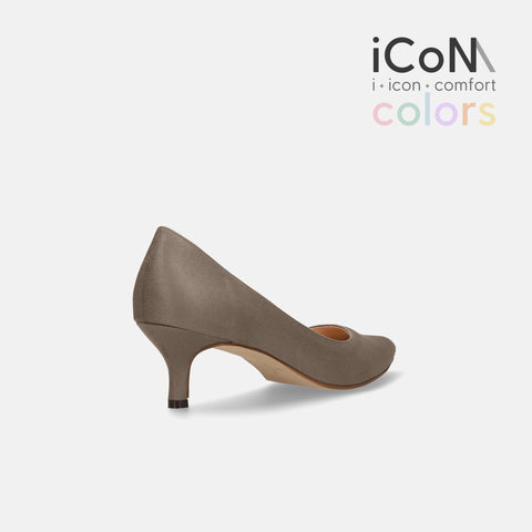 20%OFF：2025AW：iCoN COLORS：ポインテッドトゥ スエード パンプス（C57172）グレージュS/mamian（マミアン）