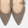30%OFF：iCoN COLORS：ポインテッドトゥ スエード パンプス（C57172）グレージュS/mamian（マミアン）