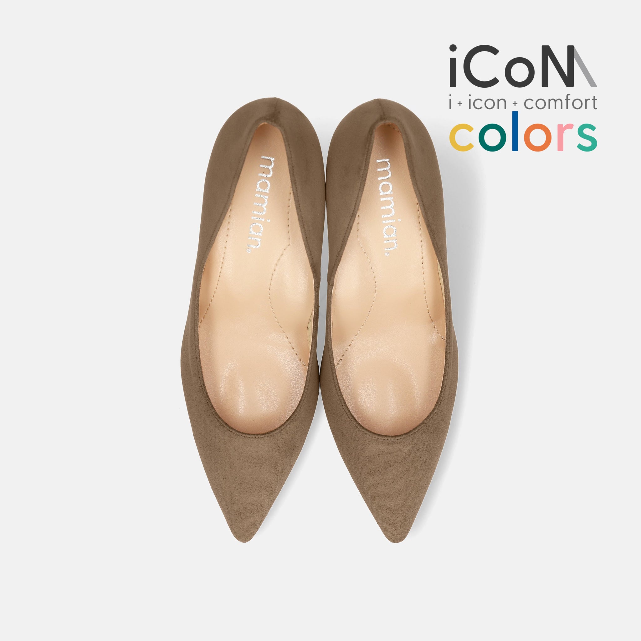 30%OFF：iCoN COLORS：ポインテッドトゥ スエード パンプス（C76532