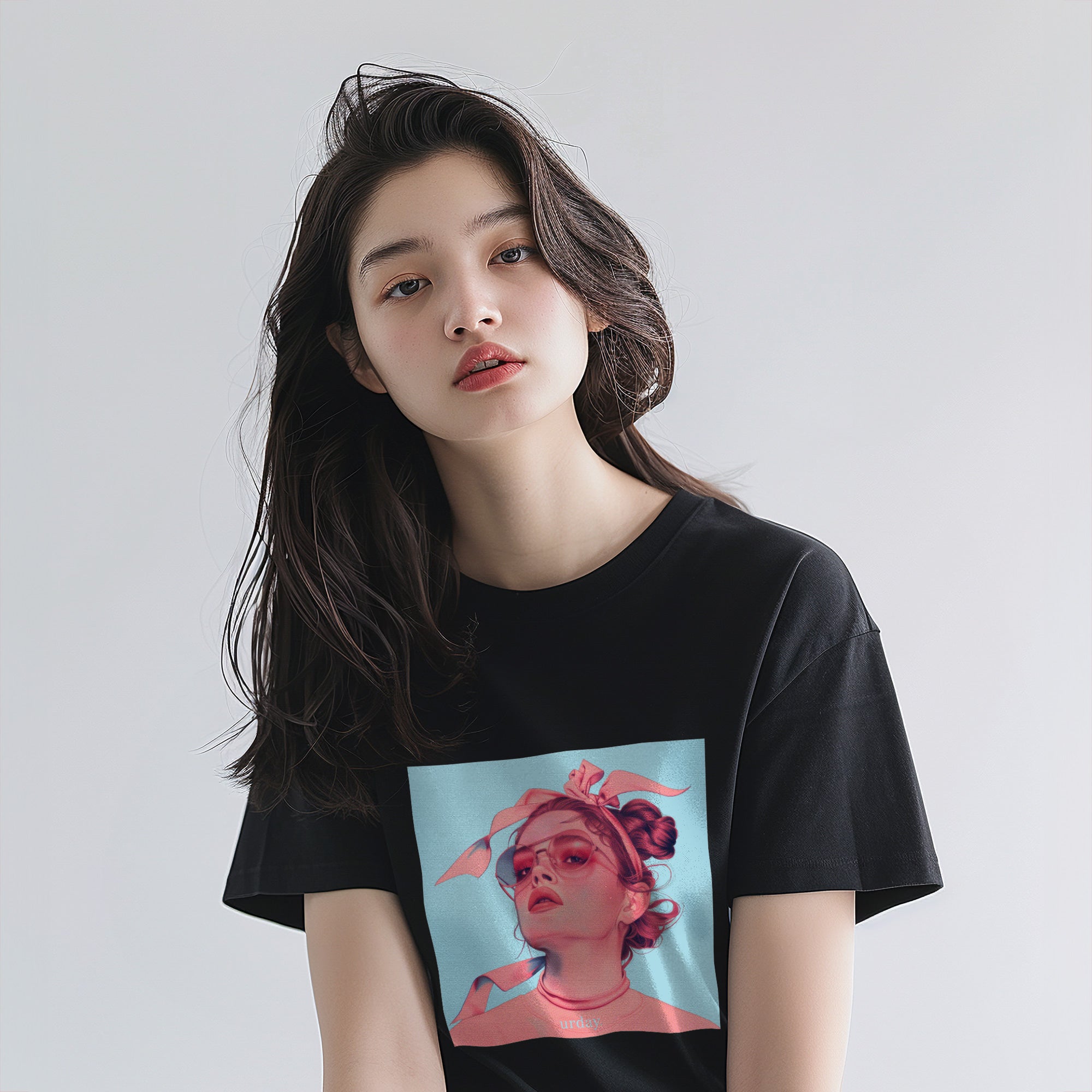urday【Pop playfulness】Tシャツ（3082904）ブラック／ホワイト