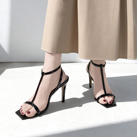 2026SS：Tストラップ サンダル（3588）ブラックE