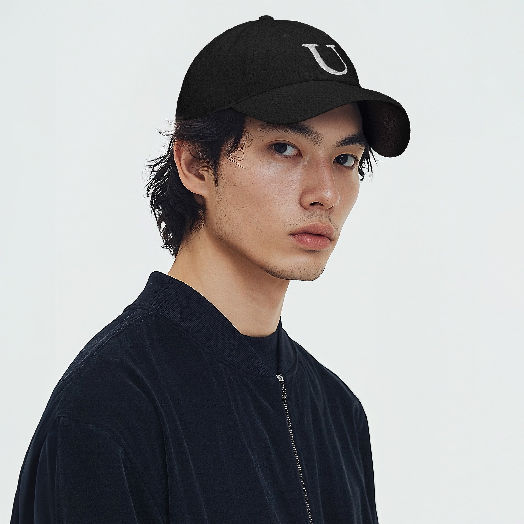 urday【Uイニシャル】ベースボールキャップ（7104904）ブラック