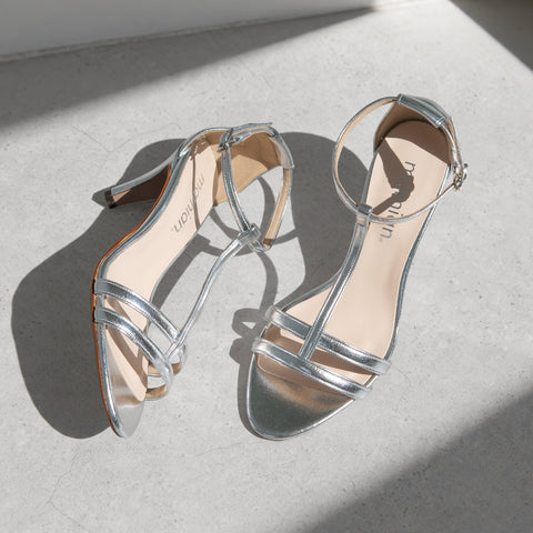 2026SS：Tストラップ シンプル サンダル（724）シルバー/mamian（マミアン）