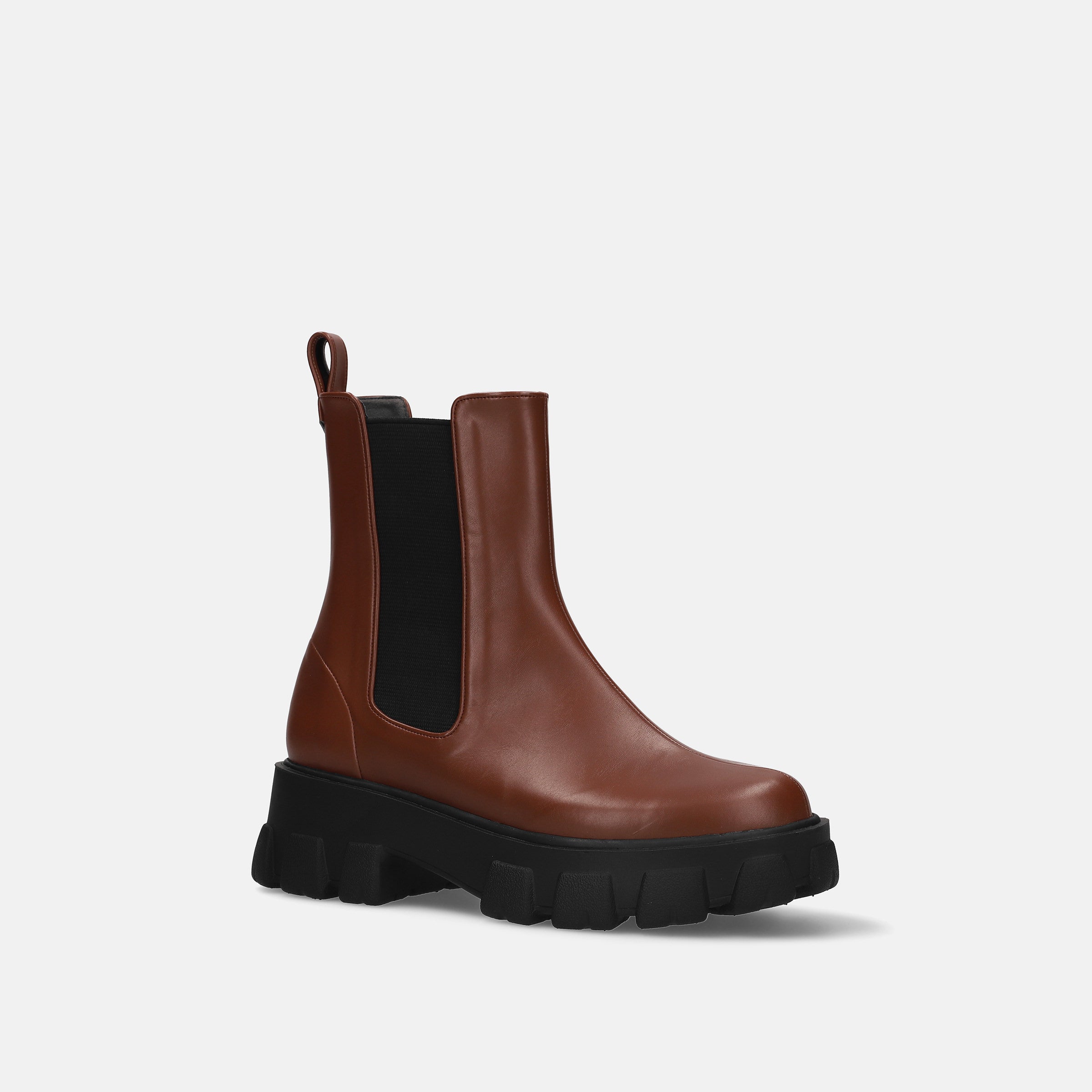 ラストワン50%OFF：トラックソール チェルシーブーツ（3817）ブラウン