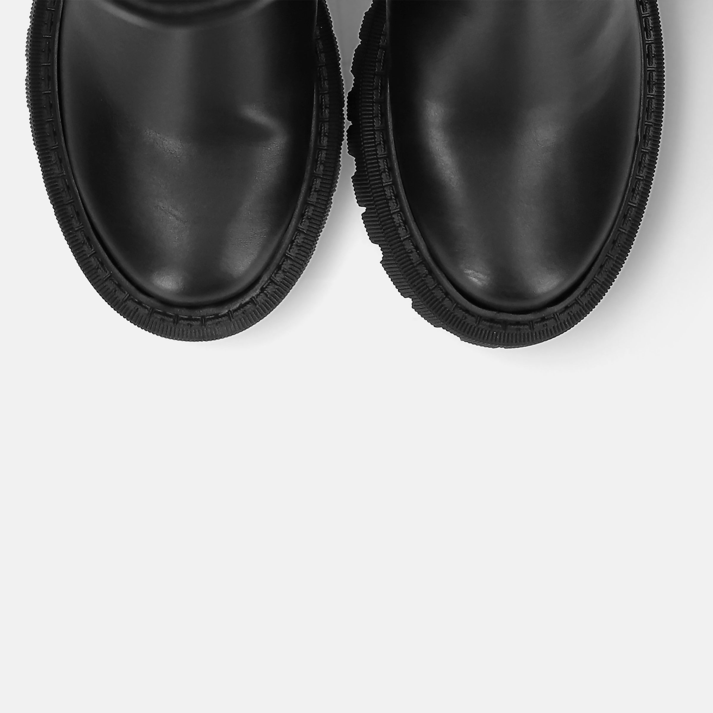 20%OFF：2025AW：ラウンドトゥ ロングブーツ（m100013）ブラック