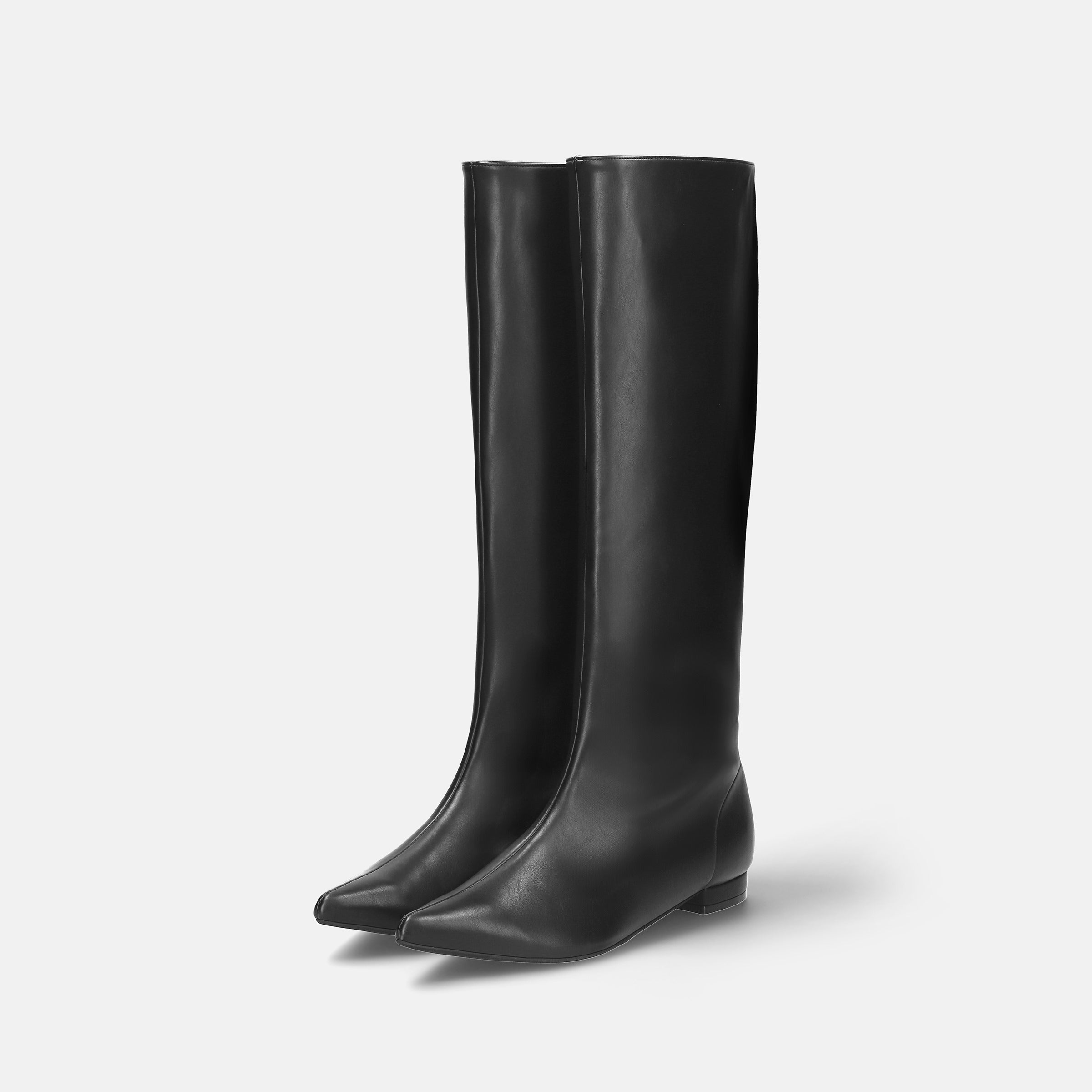 予約：5%OFF：2025AW：ワイドシャフト フラット ロングブーツ（m17059