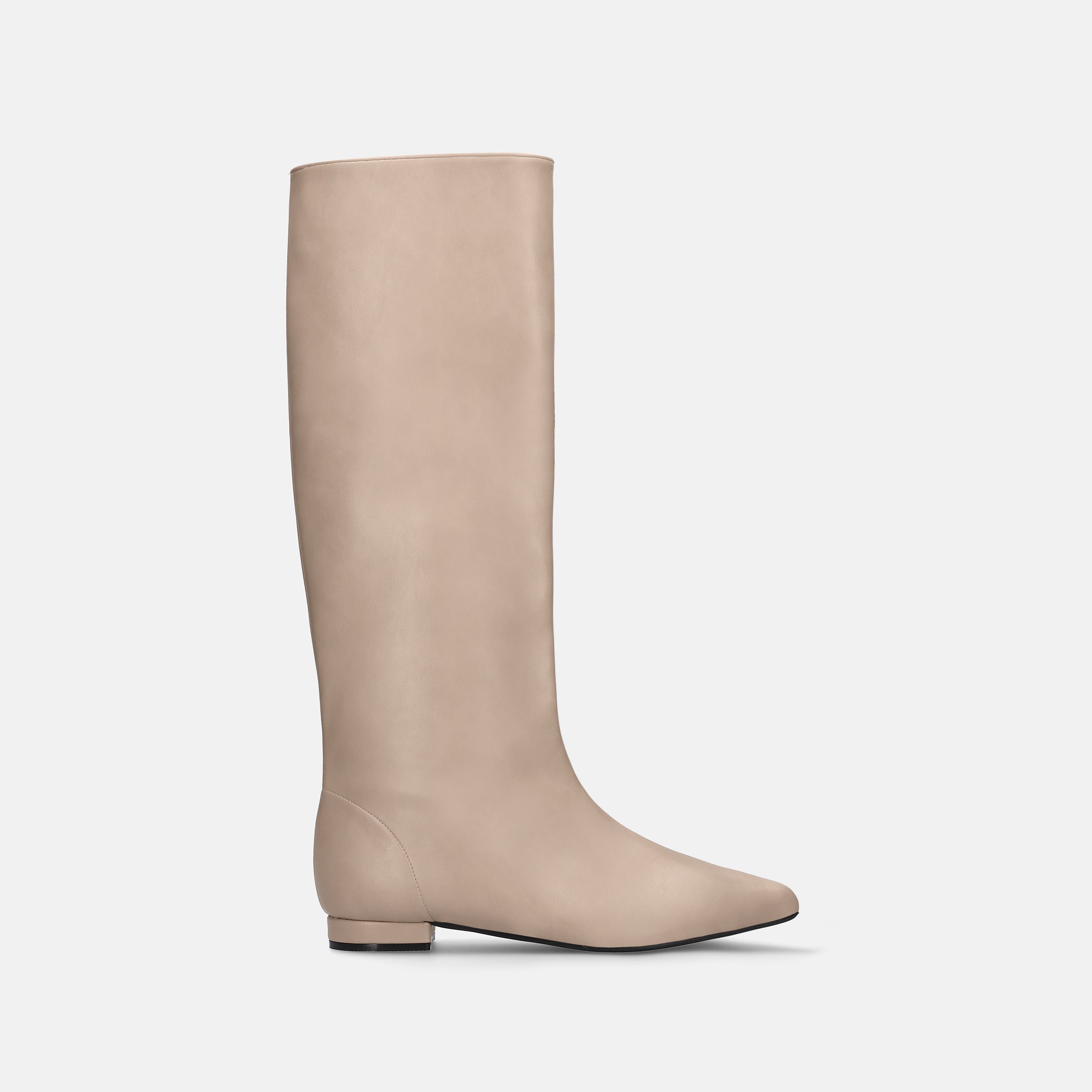 ラストワン25%OFF：2025AW：ワイドシャフト フラット ロングブーツ