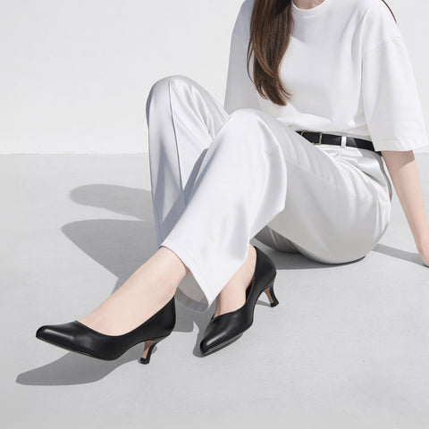 2026SS：iCoN COLORS：ポインテッドトゥ パンプス（C57173）ブラック