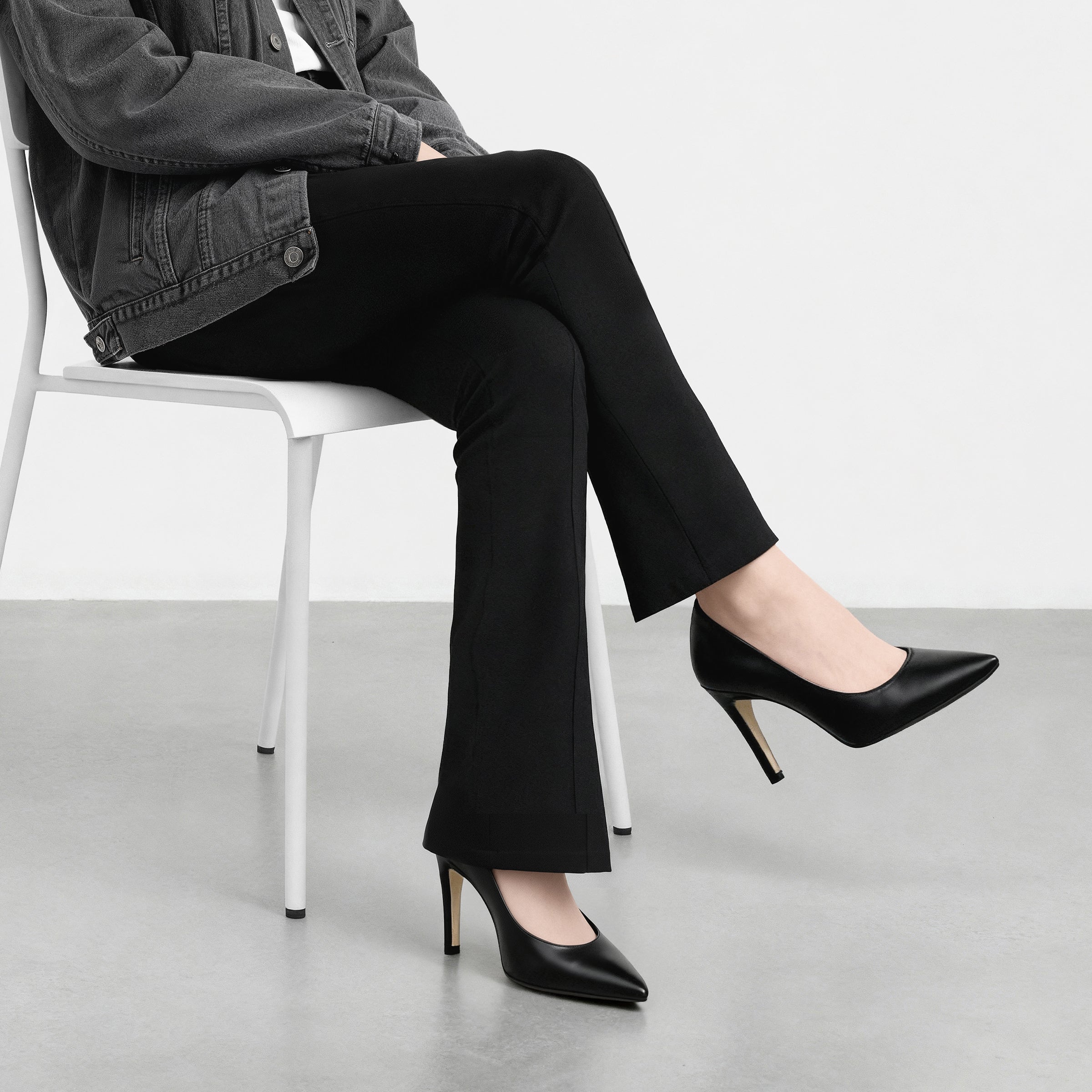 2025AW：iCoN COLORS：ポインテッドトゥ パンプス（C9043）ブラック