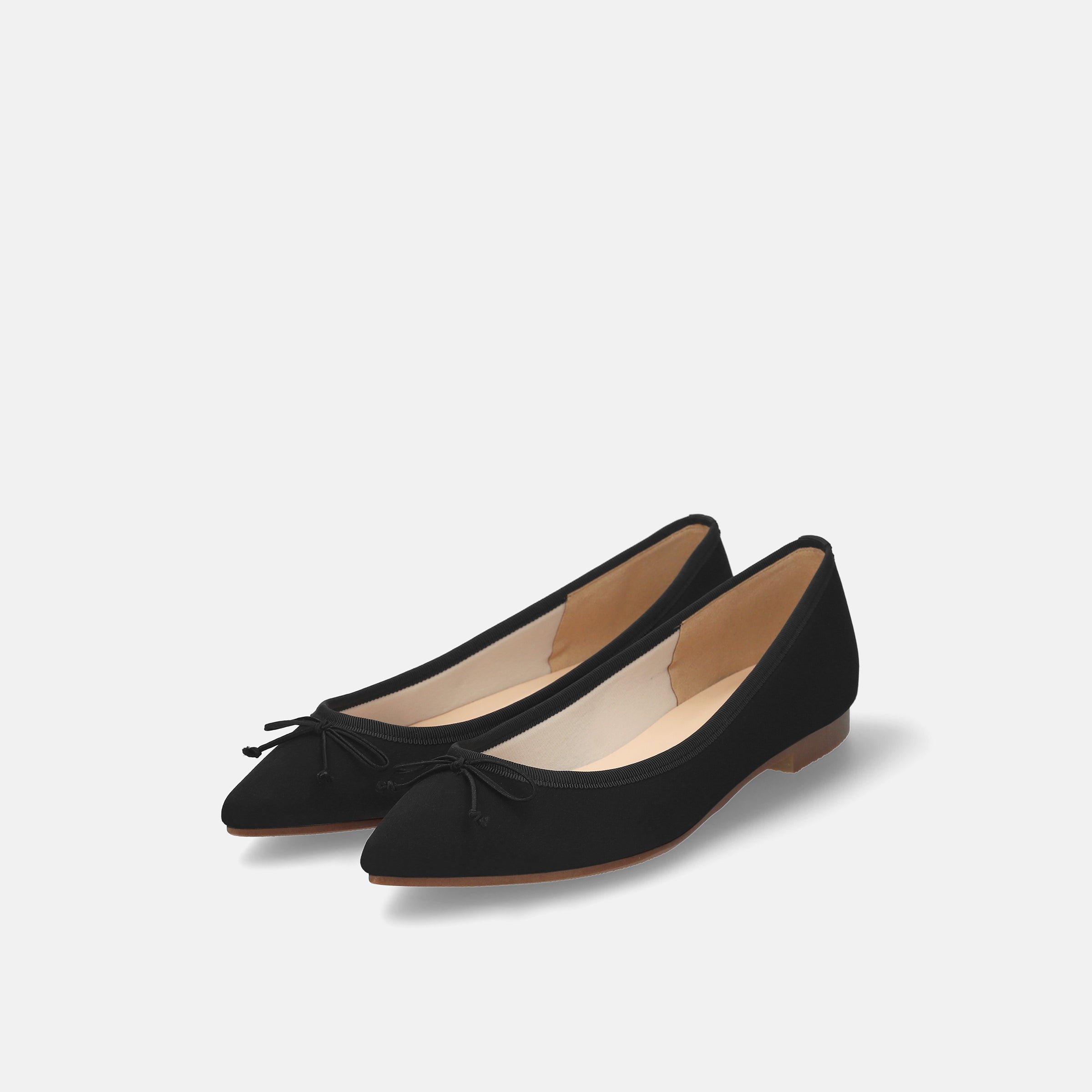 2026SSBI：ポインテッドトゥ フラット バレエシューズ（1333）ブラック