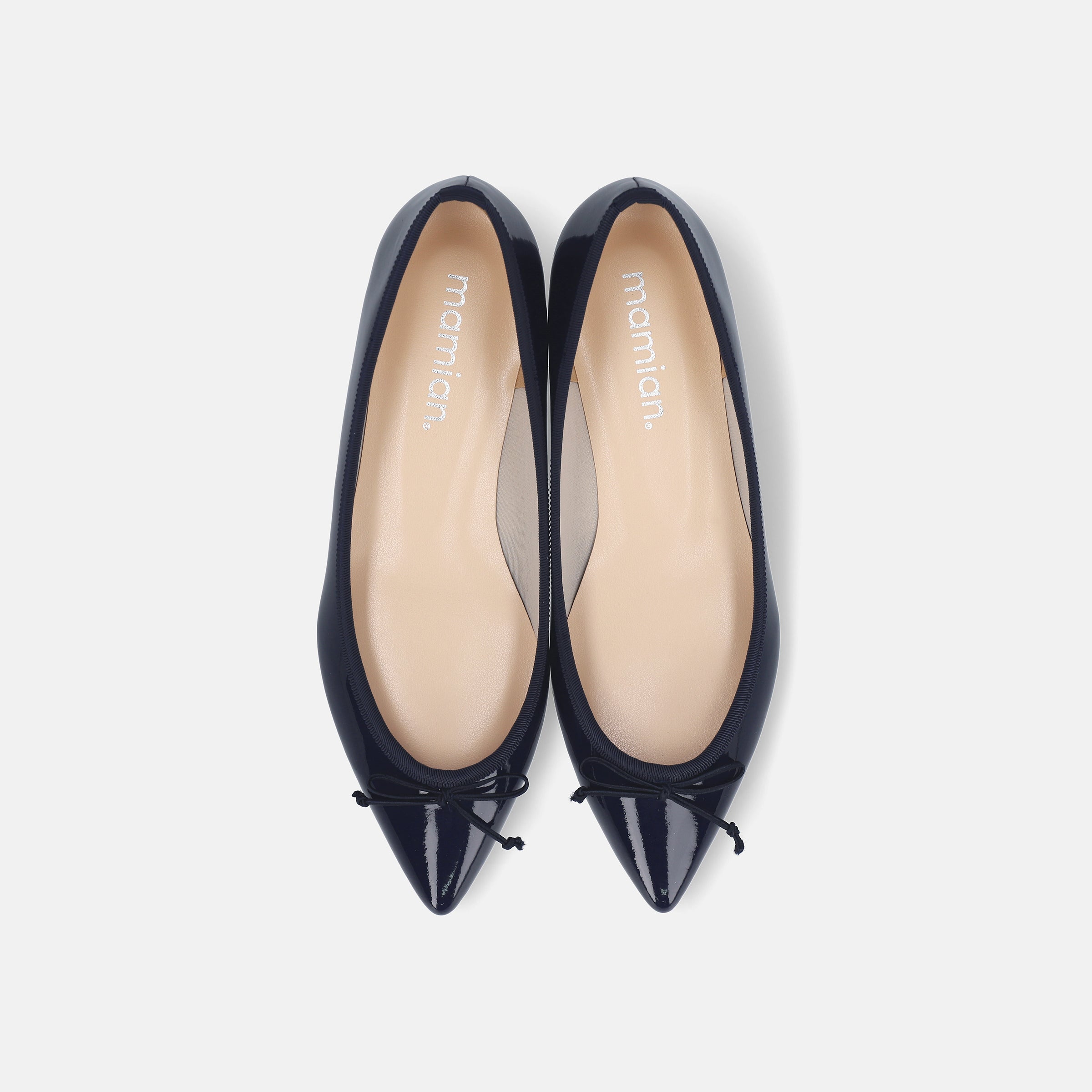 2026SSBI：ポインテッドトゥ フラット バレエシューズ（1333）ネイビー