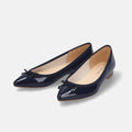 2026SSBI：ポインテッドトゥ フラット バレエシューズ（1333）ネイビーE/mamian（マミアン）