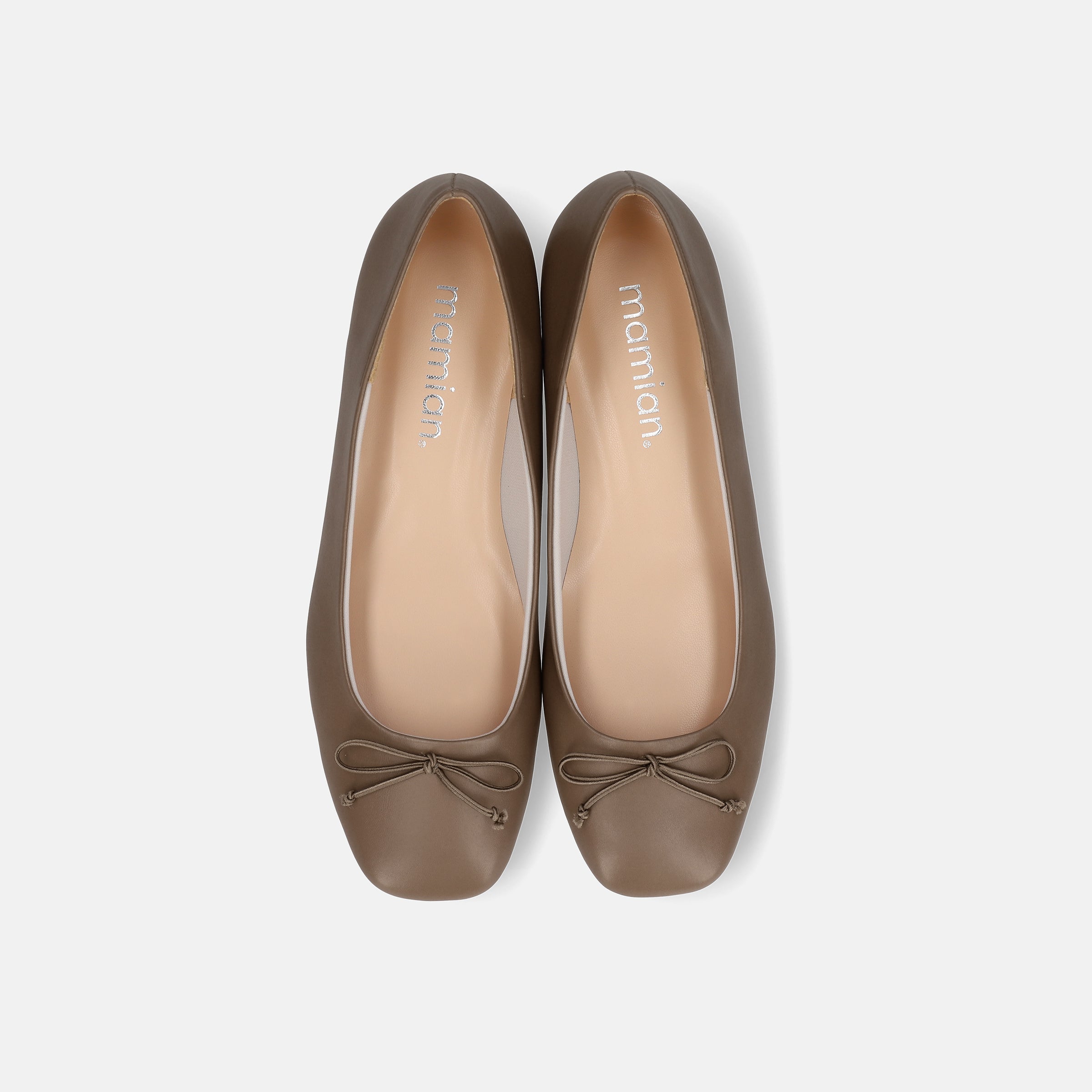 moumouneムゥムゥトゥ　バレエシューズ23.5 15%OFF：スクエアトゥ バレエシューズ（3377）トープ – mamian