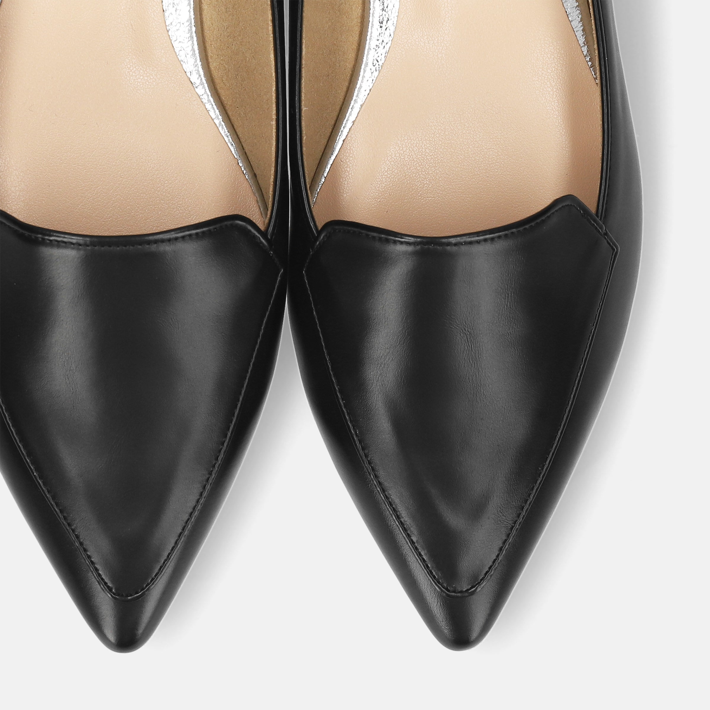 2025AWBI：甲深デザイン フラットシューズ（4767）ブラック – mamian