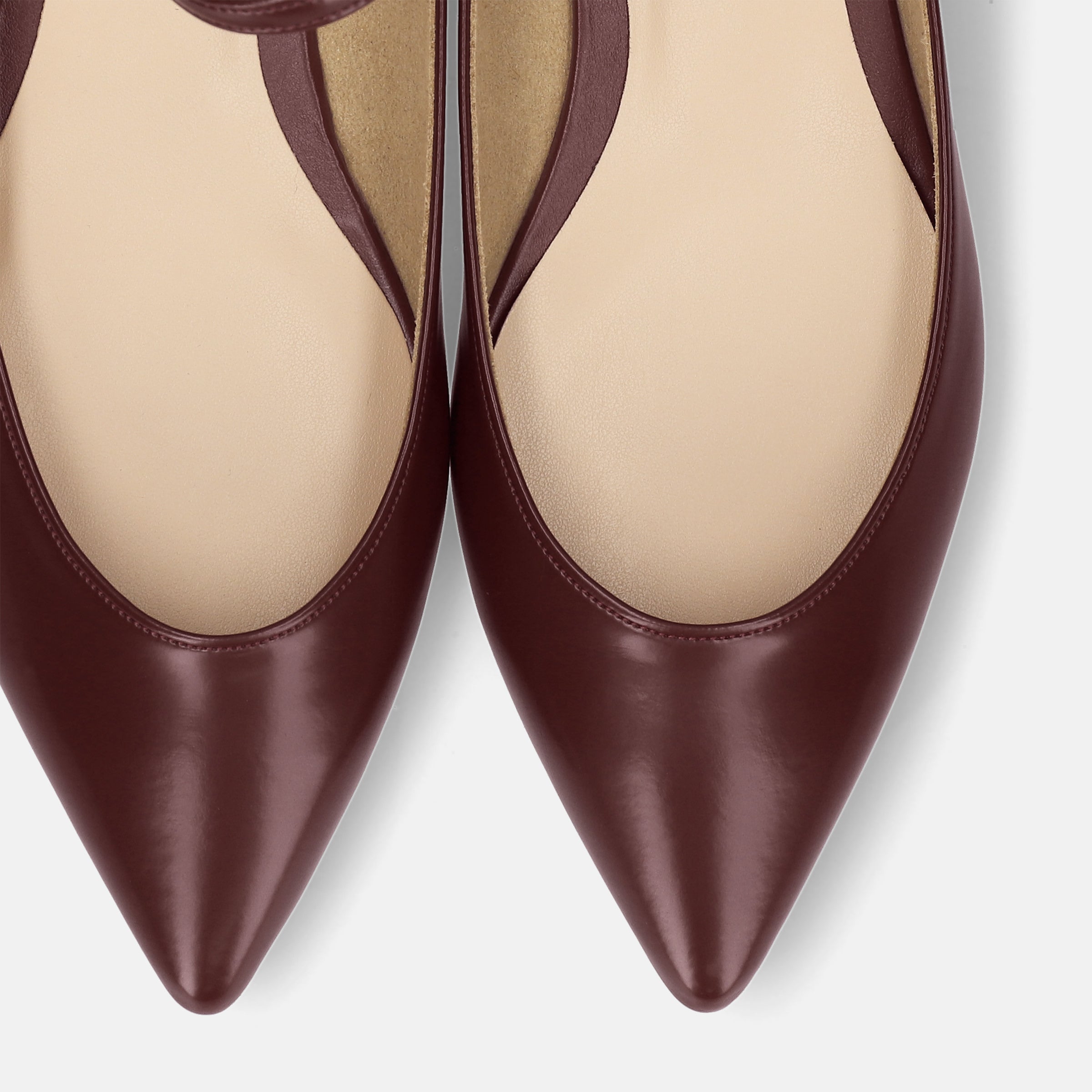 ☆美品☆ AMERI フラット パンプス シューズ M （23.5〜24.0㎝） 2025AW：ストラップデザイン 甲浅フラットシューズ（4801