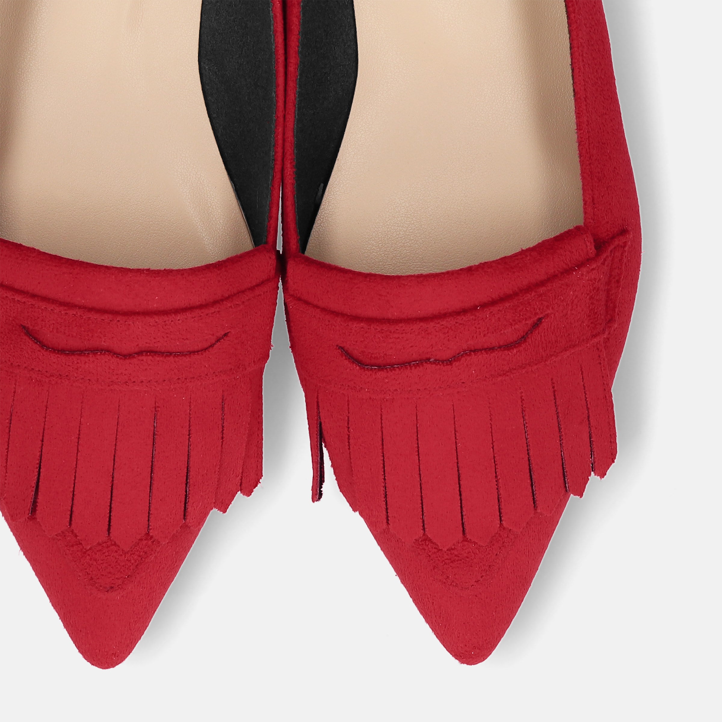 20%OFF：2025AW：ポインテッドトゥ フリンジ ローファー（m17058