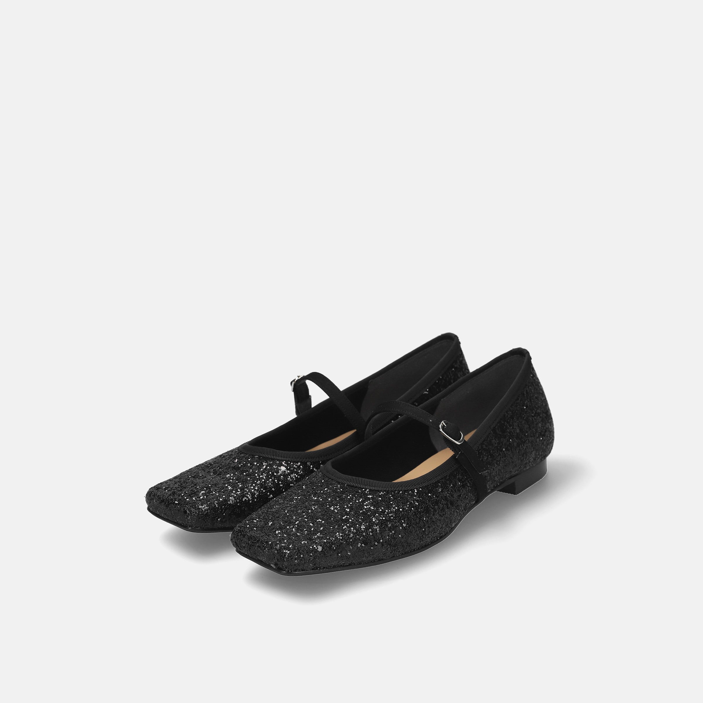 2025AW：スクエアトゥ メリージェーン フラット（m10310）ブラック