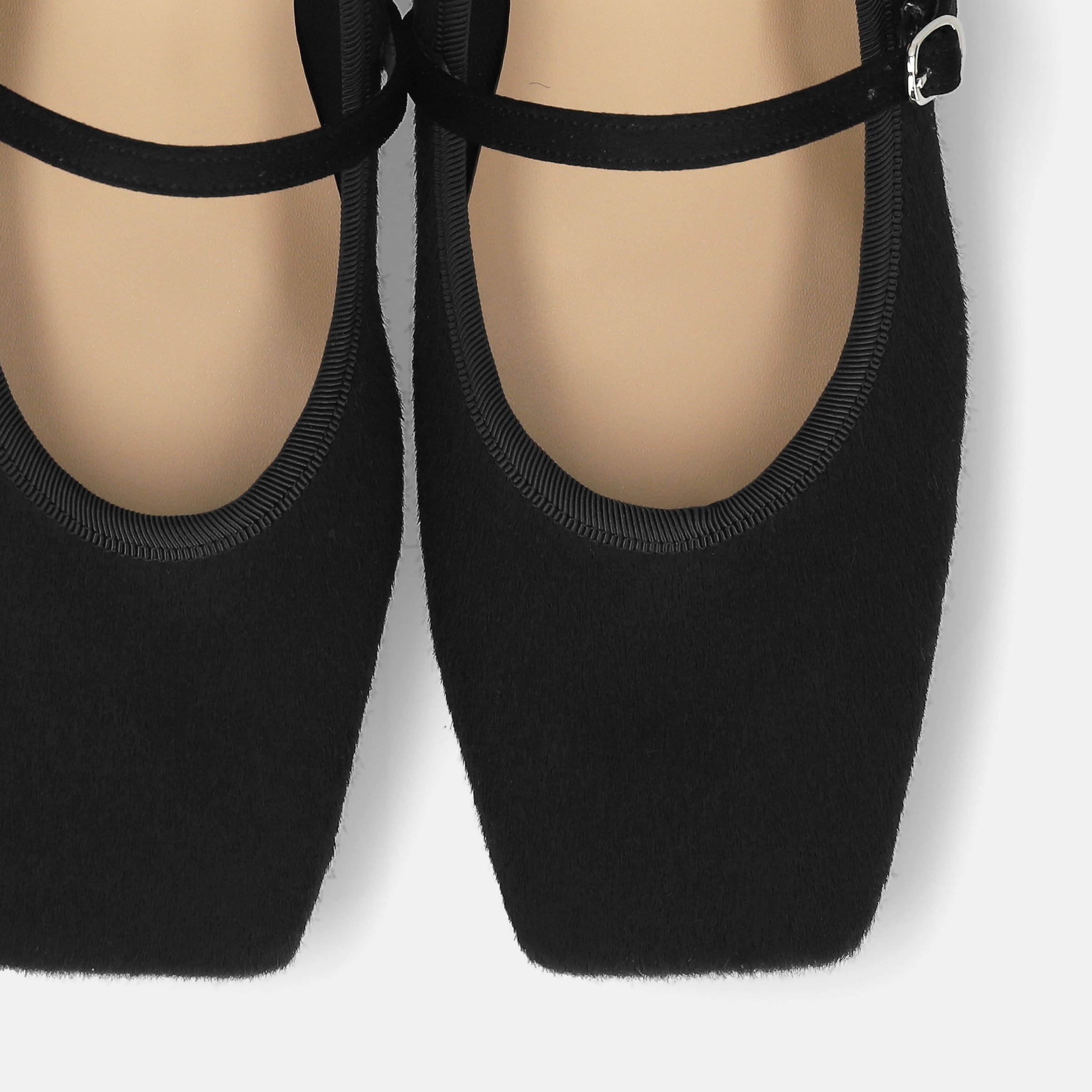 2025AW：スクエアトゥ メリージェーン フラット（m10310）ブラック