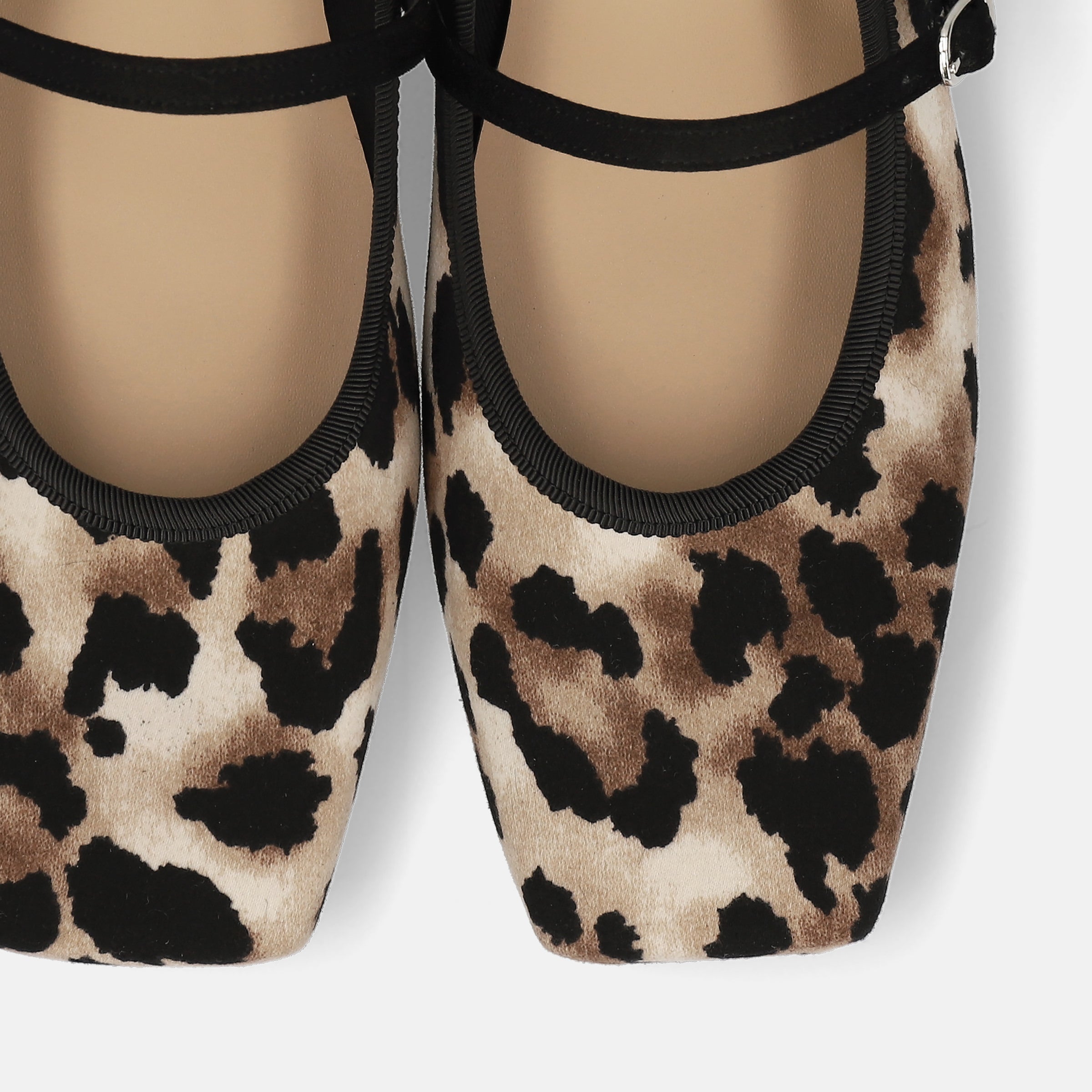 2025AW：スクエアトゥ メリージェーン フラット（m10310）レオパード