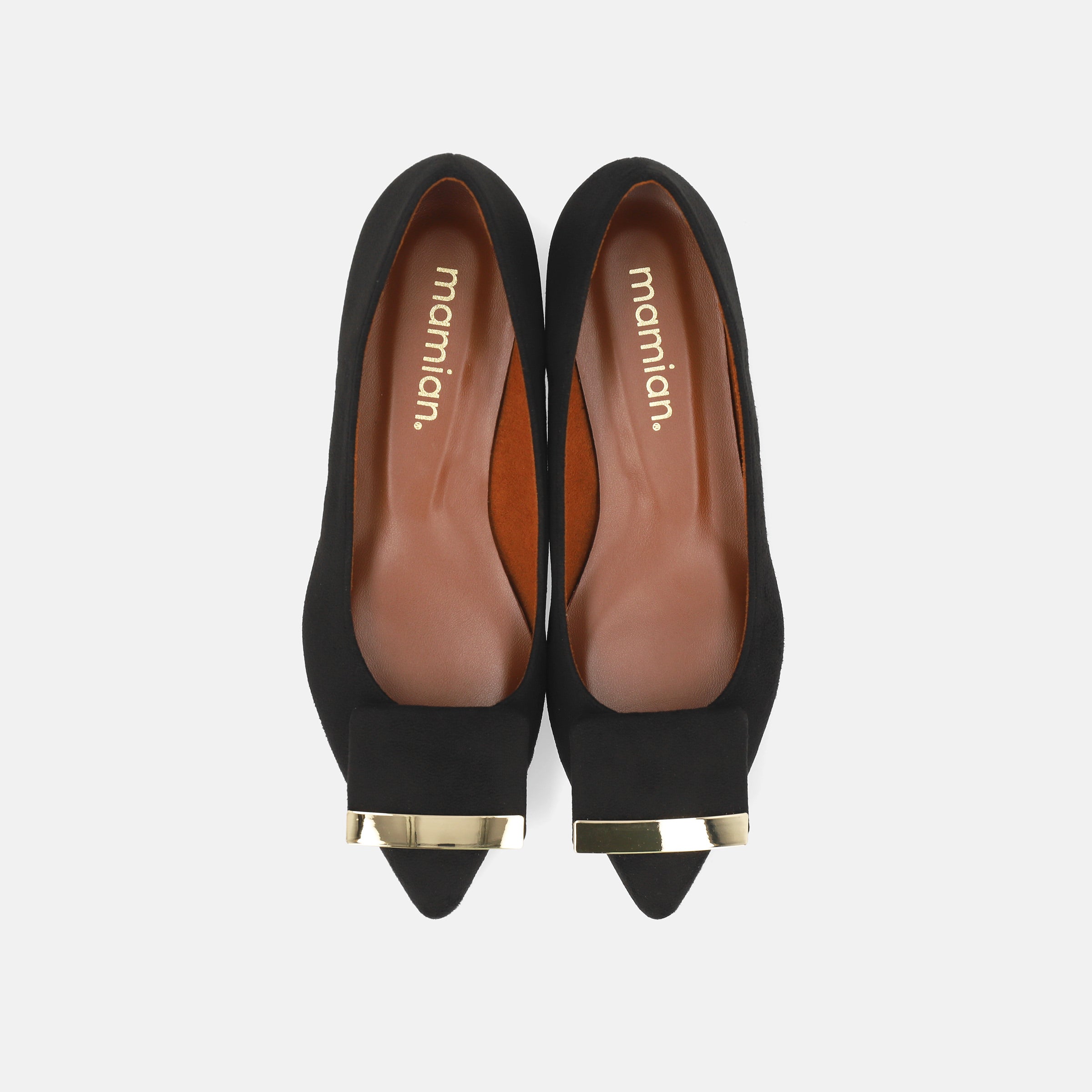 2025AW：アクセントバックル フラットシューズ（m17006）ブラックS