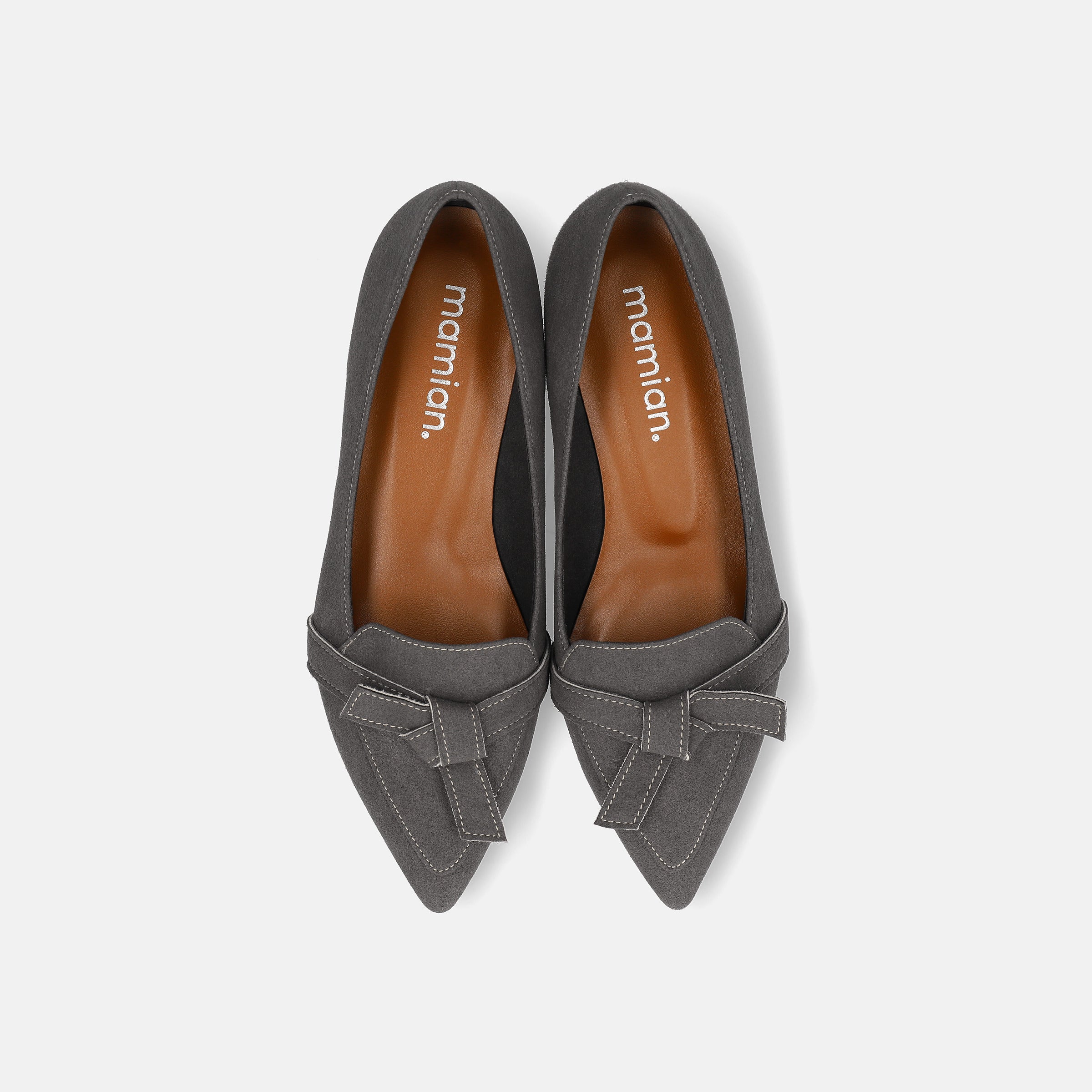 30%OFF：2025AW：ステッチリボン ローファー（m17016）チャコールS