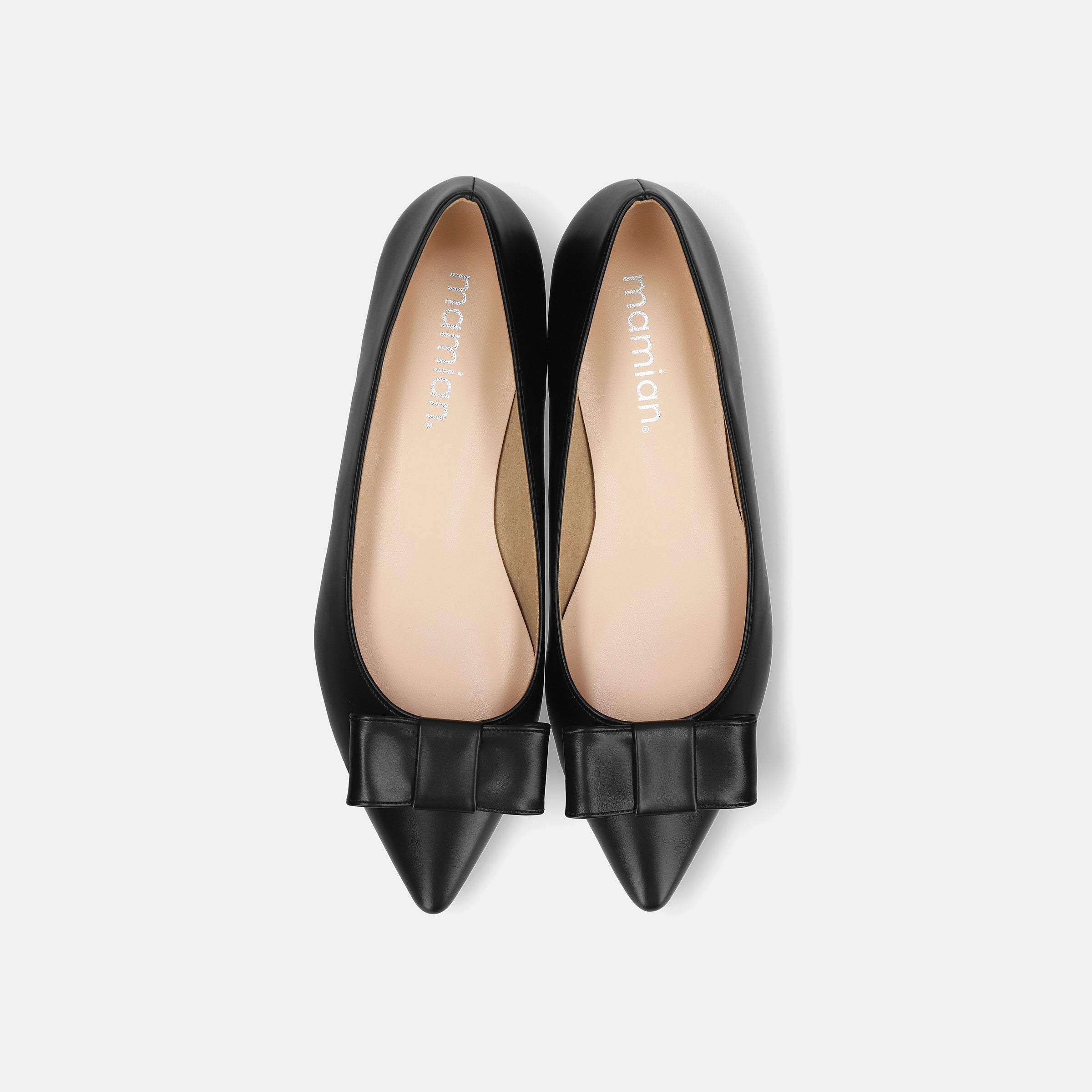 2025AW：リボン フラットシューズ（m17042）ブラック – mamian