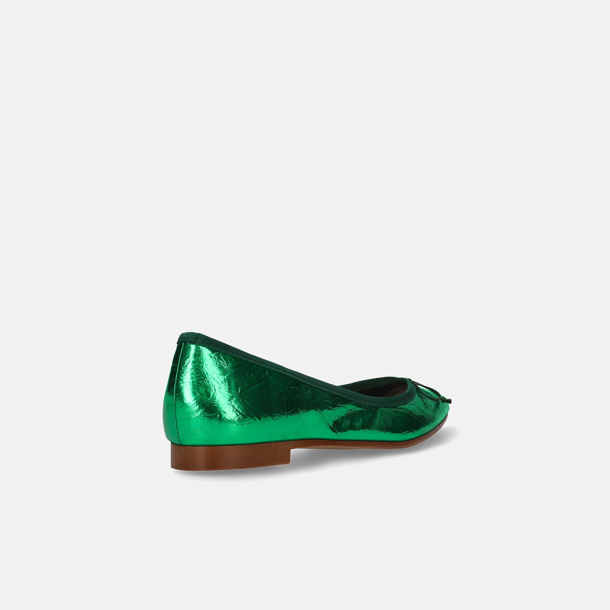 PORCELLI MILANO サテングリーンバレエシューズ　パンプス　グリーン PORCELLI MILANO サテングリーンバレエシューズ パンプス グリーン