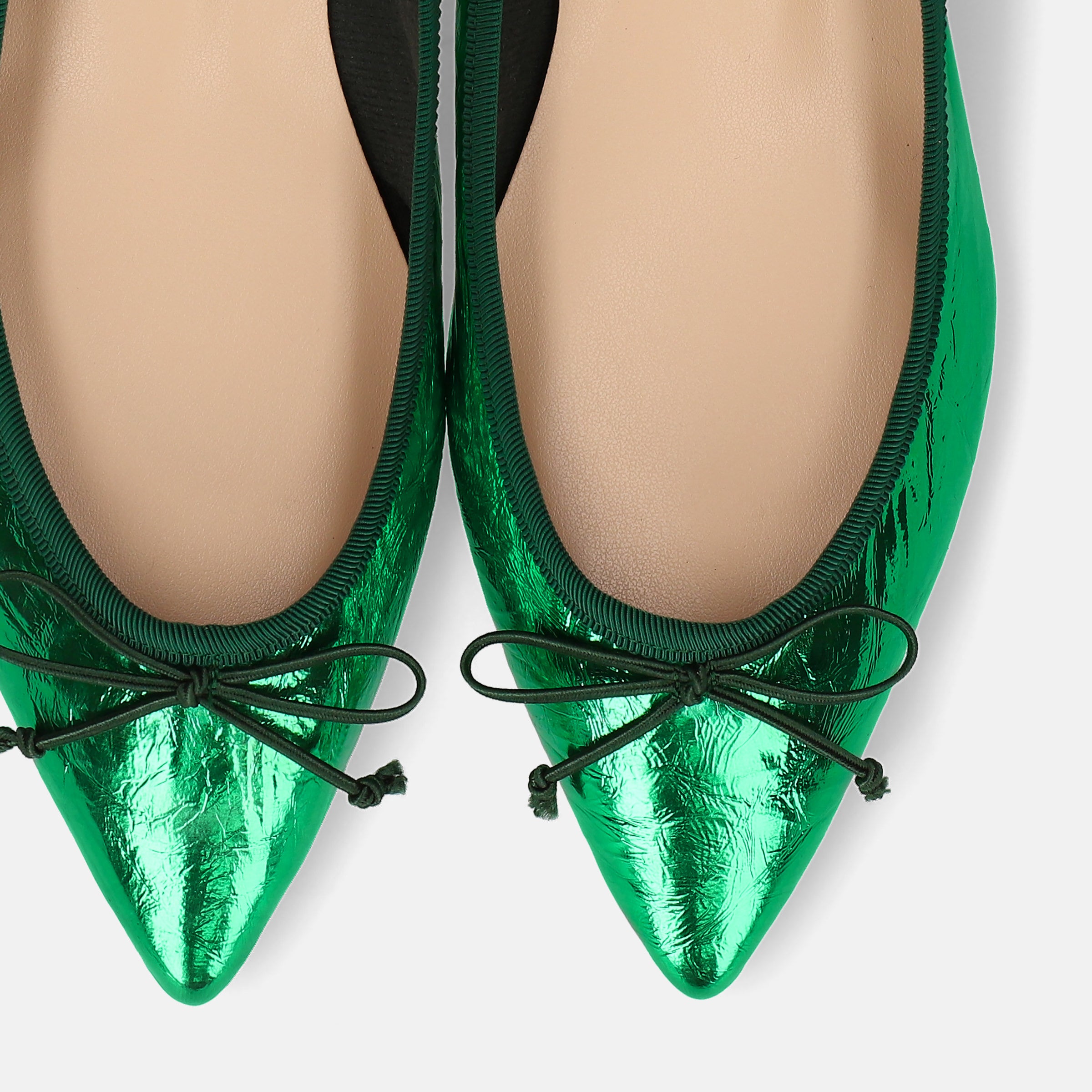 bonitas グリーン バレエシューズ 30%OFF：クラックマイラー バレエシューズ（m17046）クラック