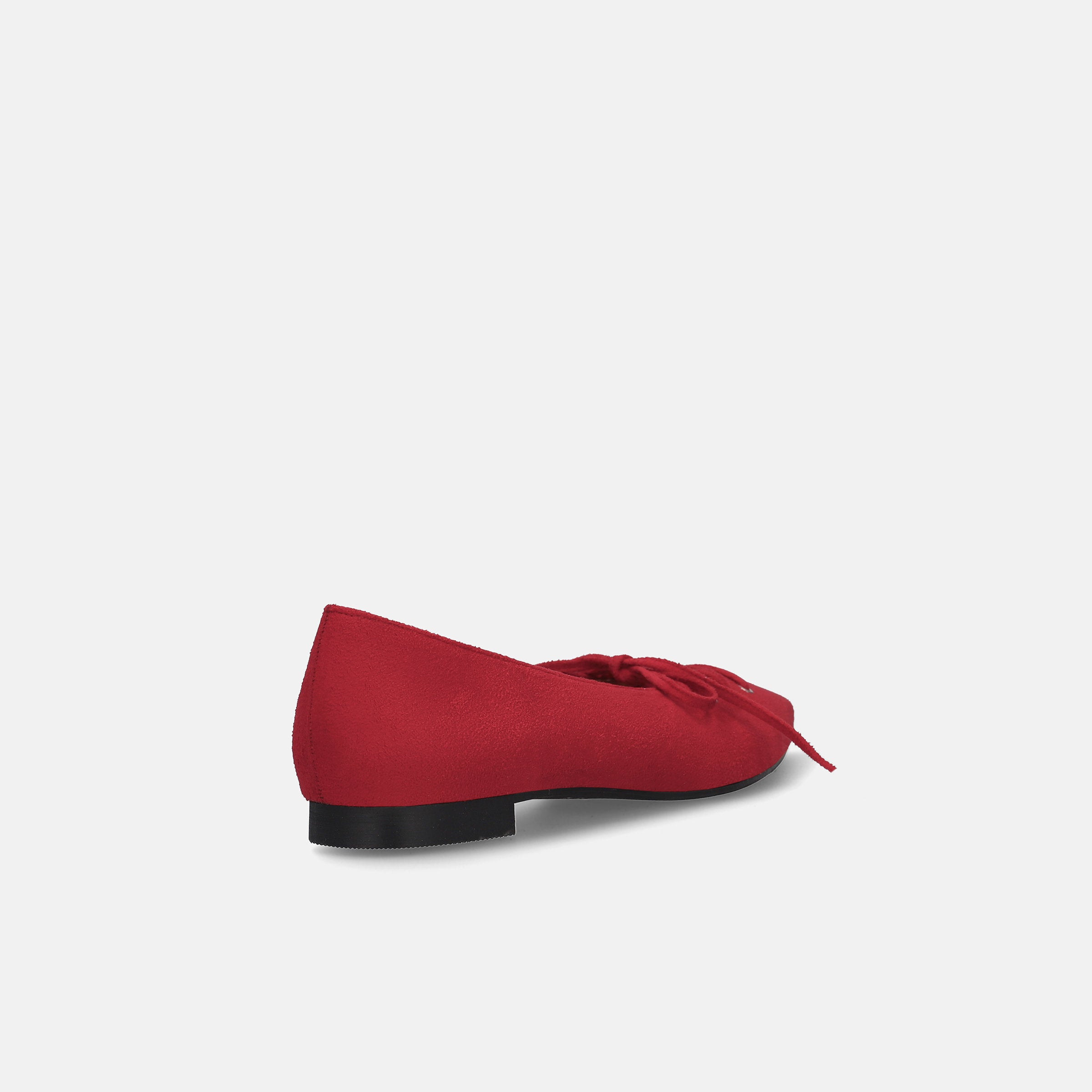 2025AW：レースアップデザイン フラットシューズ（m17060）レッドS