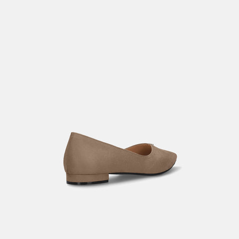 予約：2026AW：メタルパーツ フラットシューズ（m17064）グレージュS