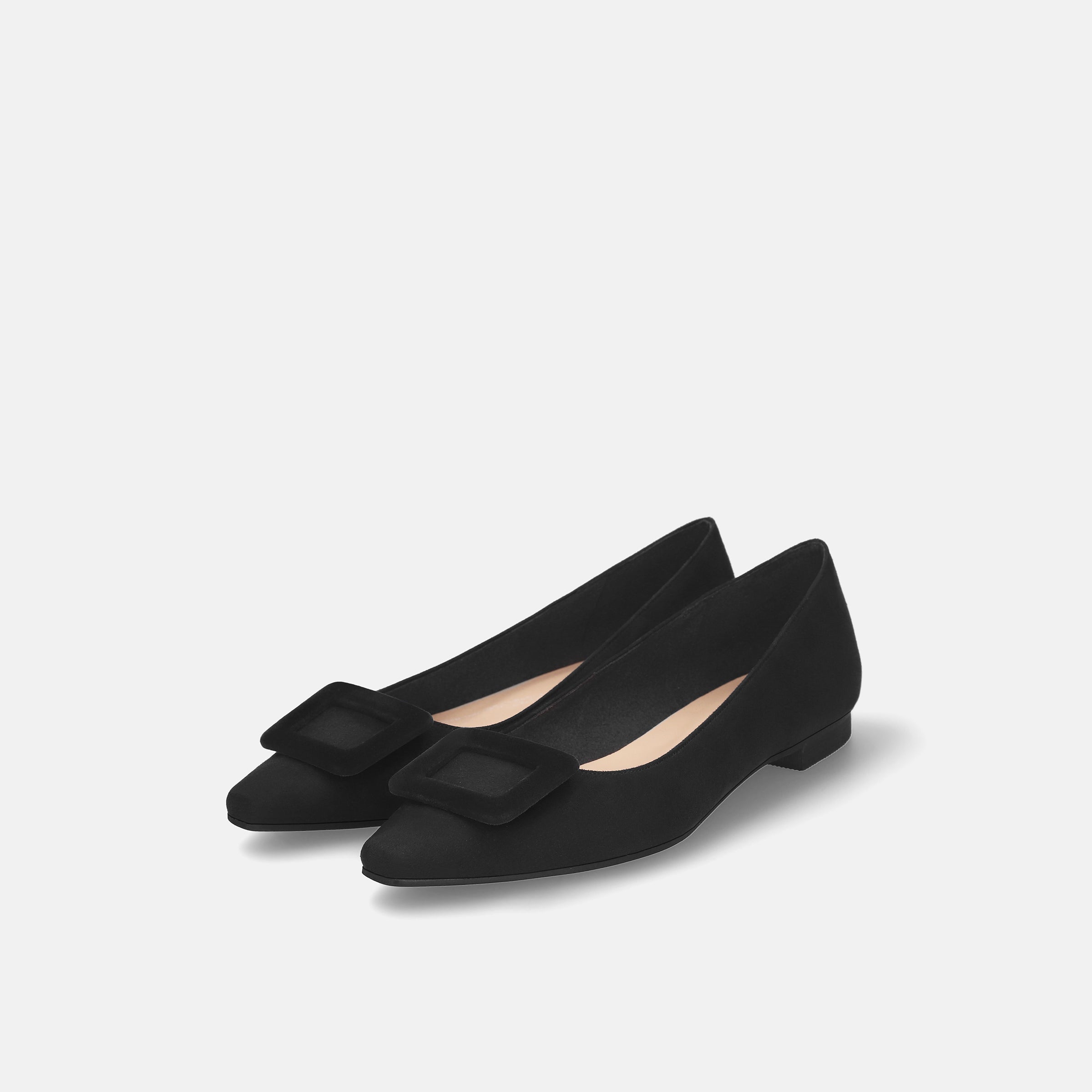 均一SALE：クロスシーム スリットデザイン フラットシューズ