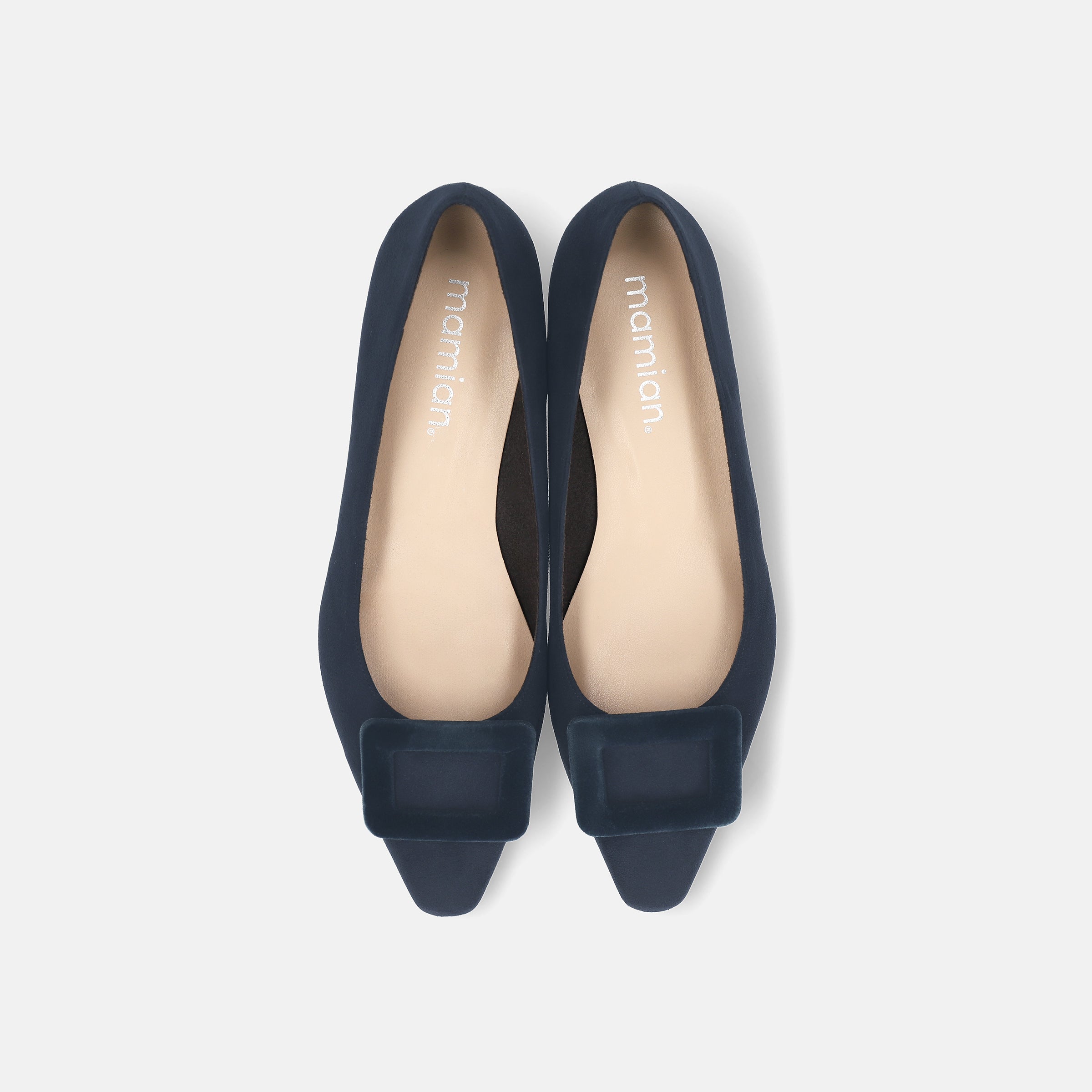 20%OFF：2025AW：スクエアバックル フラットシューズ（m18001